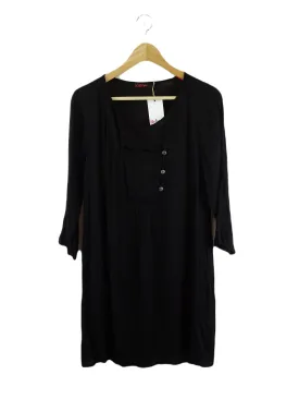 109 F Black Long Sleeve Mini Dress L