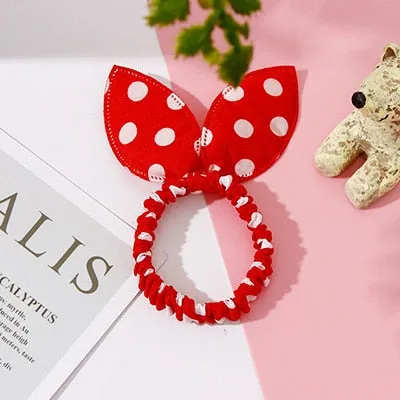 25 Styles Cute Rabbit Ears Rubber Bands