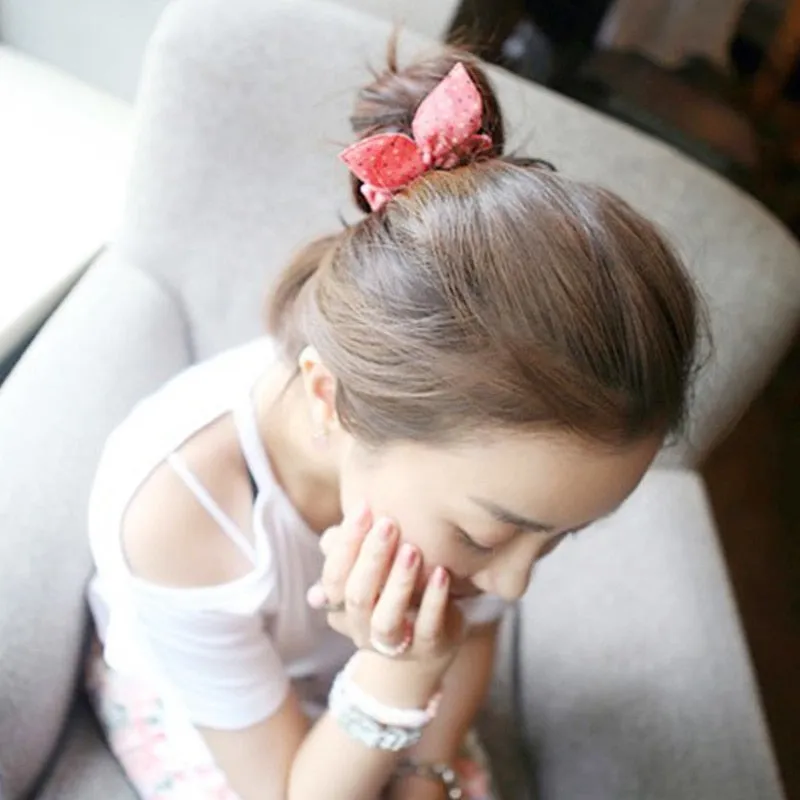25 Styles Cute Rabbit Ears Rubber Bands