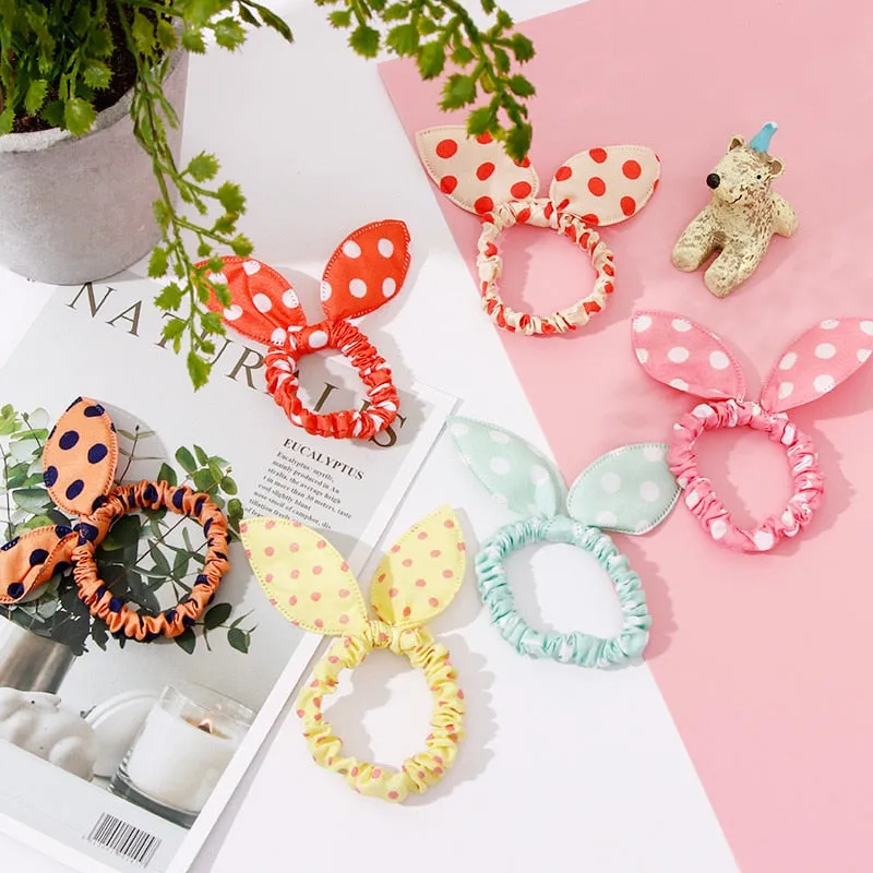 25 Styles Cute Rabbit Ears Rubber Bands