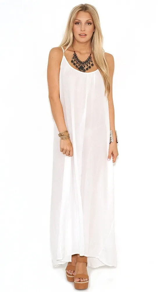 9Seed Tulum Dress in White as seen on Kourtney Kardashian