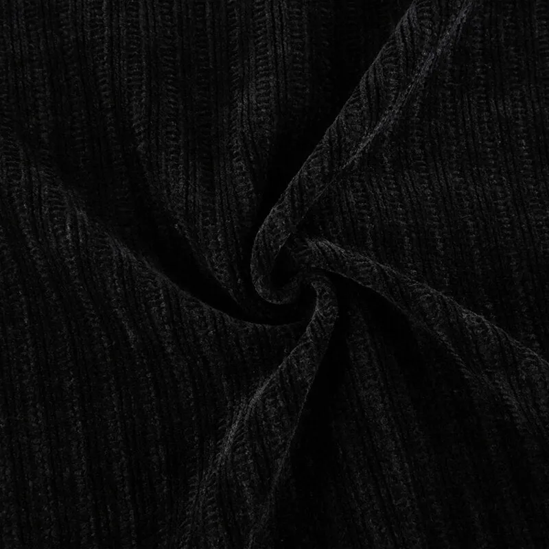 Black Velvet V-Neck Evening Party Short Dress