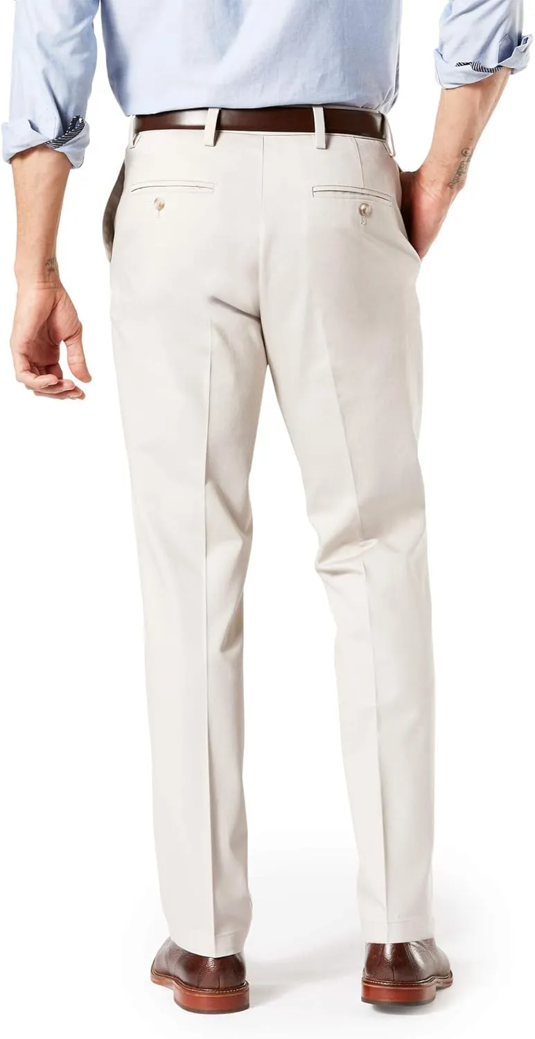Dockers Men's Straight Fit Signature Lux Cotton Stretch Khaki Pant