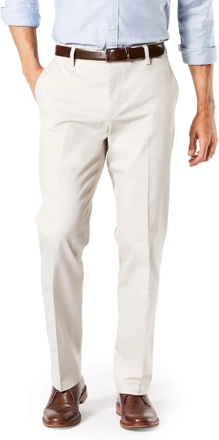 Dockers Men's Straight Fit Signature Lux Cotton Stretch Khaki Pant