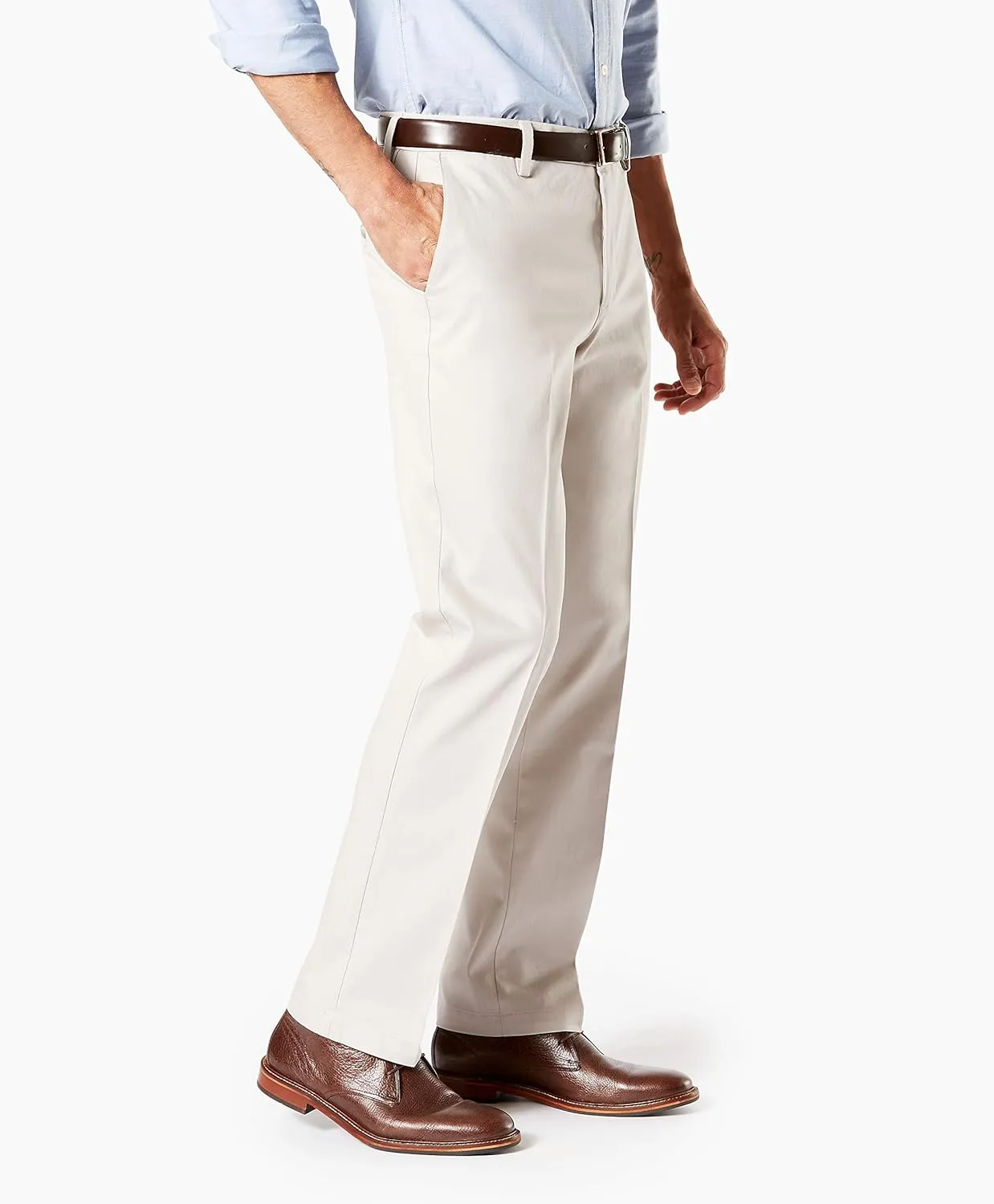 Dockers Men's Straight Fit Signature Lux Cotton Stretch Khaki Pant