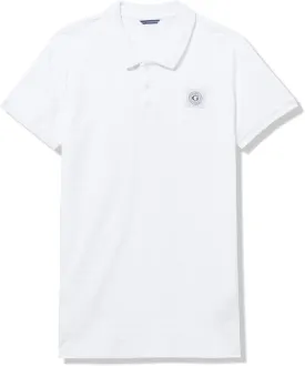GUESS Boys' Organic Cotton Jacquard Short Sleeve Polo Shirt