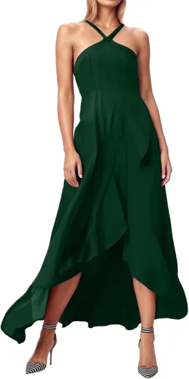 Hawaiian Dresses for Women Plus Size Sleeveless Sundress Casual Loose Plain Long Dresses Summer Vacation Maxi Dress