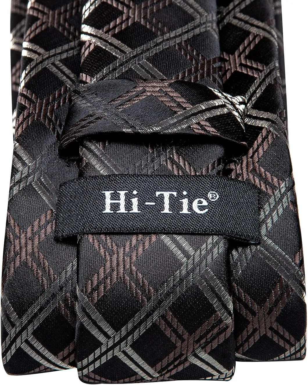 Hi-Tie Men Ties Sets Silk Stripe Paisley Necktie Pocket Square Cufflinks for Business Wedding