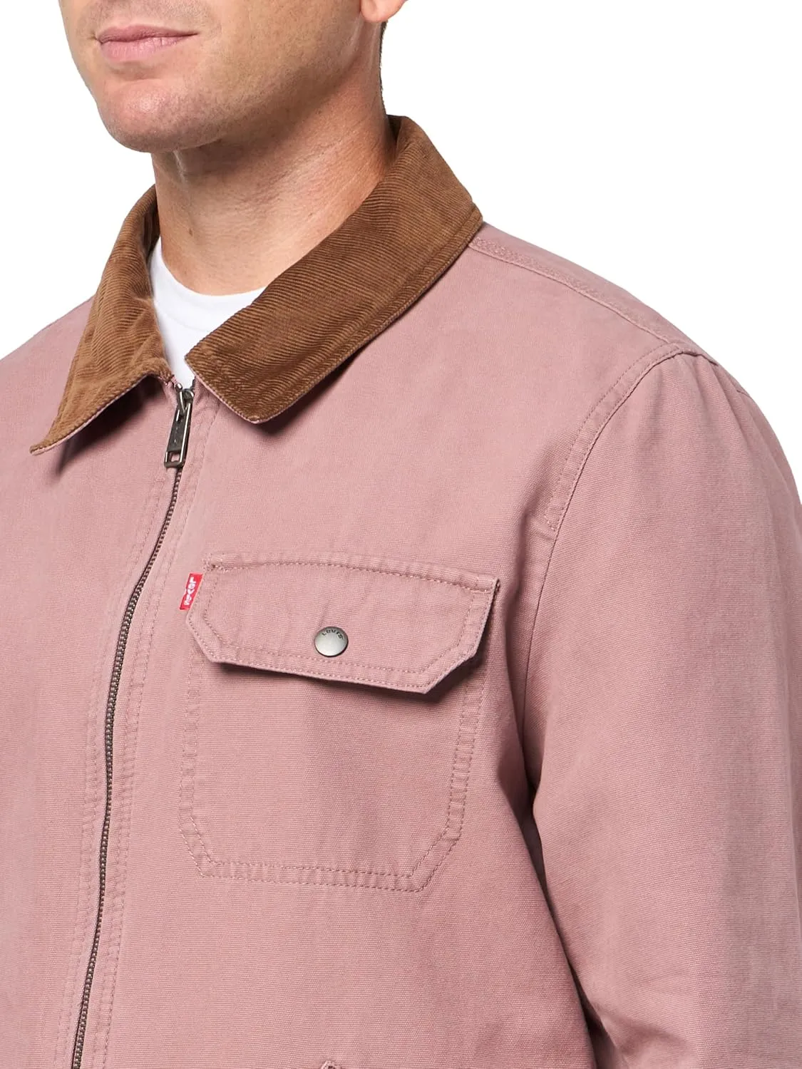 Levi's Men's Workwear Cotton Canvas Corduroy Collar Depot Jacket