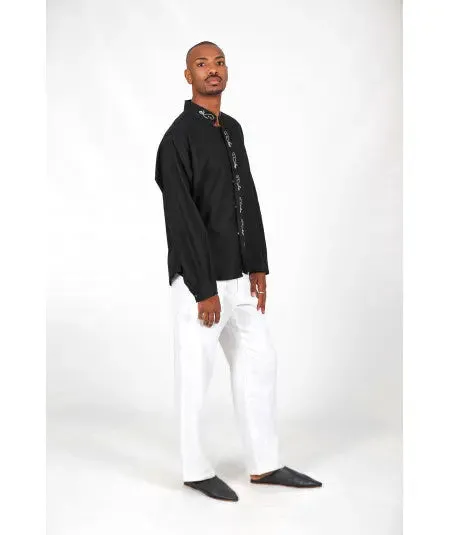 Men's black lined shirt