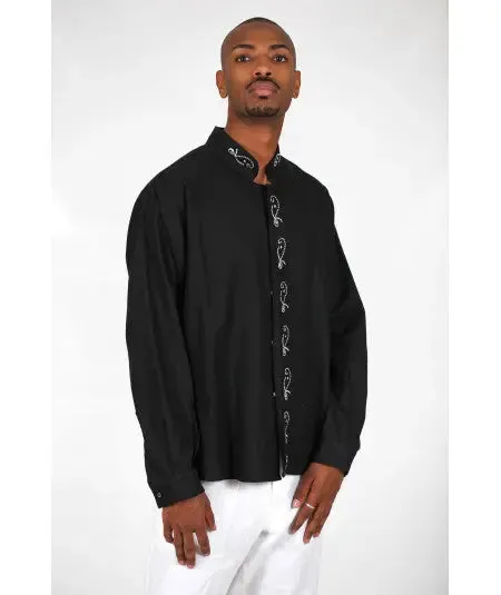 Men's black lined shirt