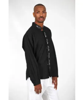 Men's black lined shirt