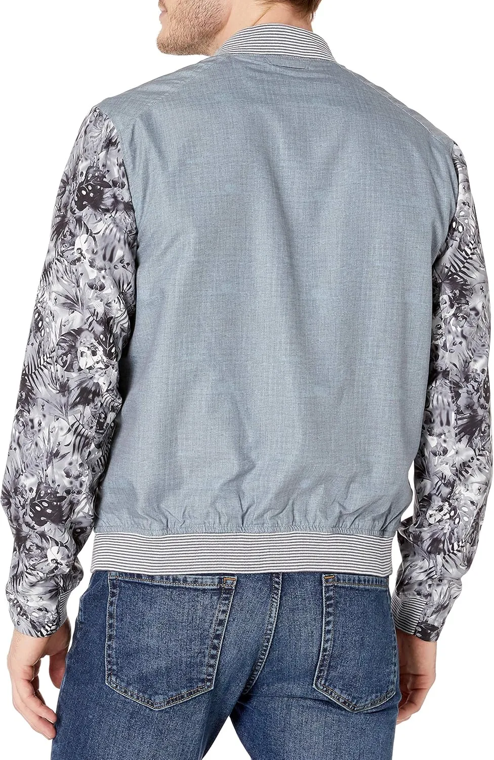 Robert Graham Men's Nimble Poly Cotton Woven Bomber Jacket