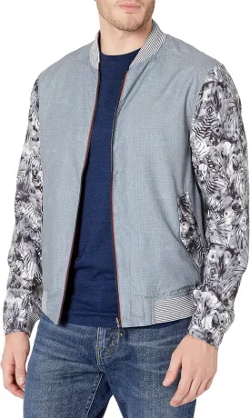 Robert Graham Men's Nimble Poly Cotton Woven Bomber Jacket