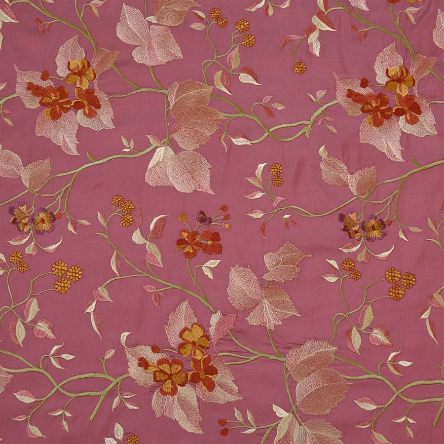 Silk Clutch Bag in Pink Shalimar