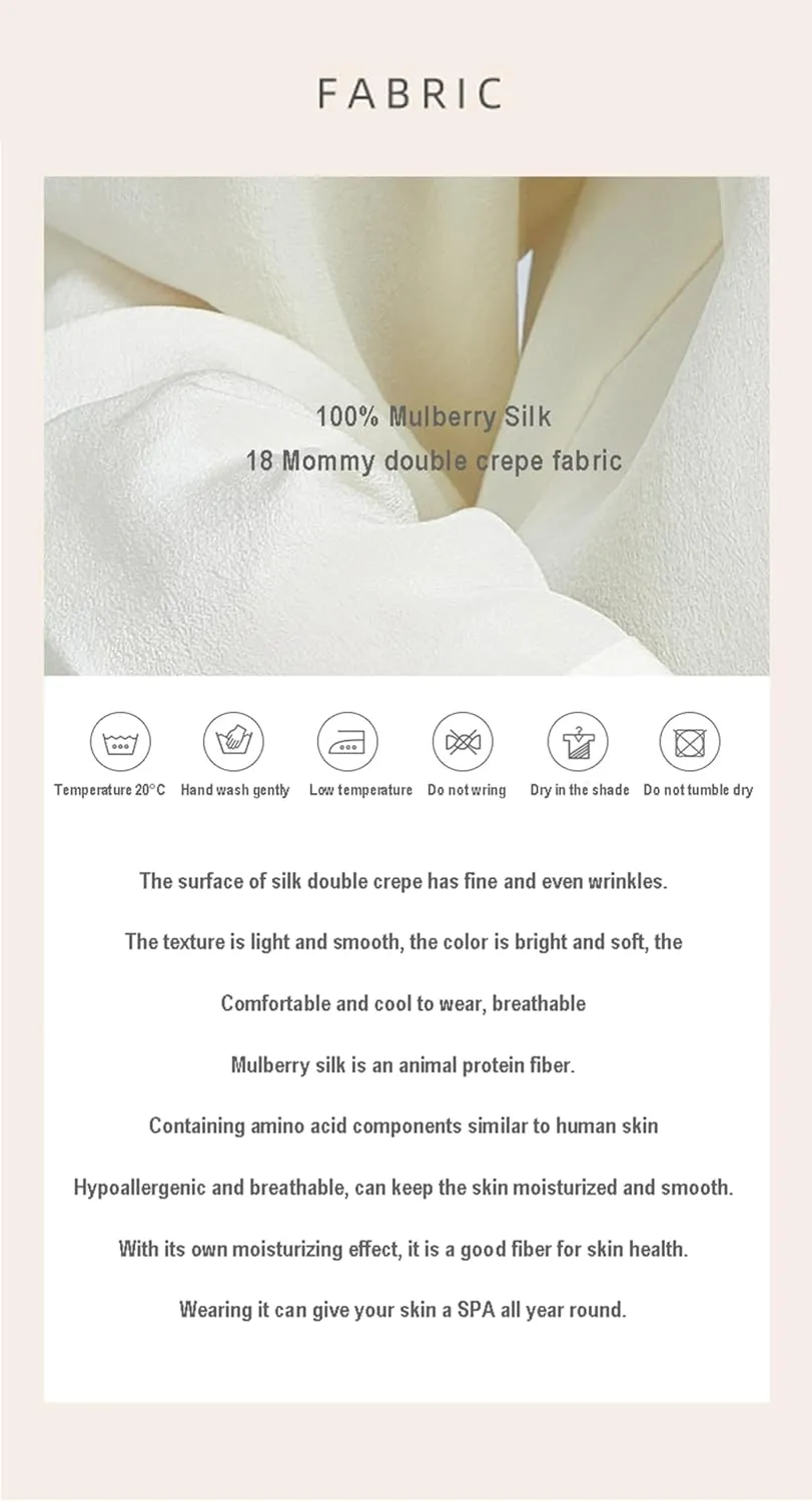 Silk Shirts for Women,100% 18 Mommy Pure Silk Button Down Long Sleeve Casual Office Work Blouse Bow Tie with Ribbon Tops