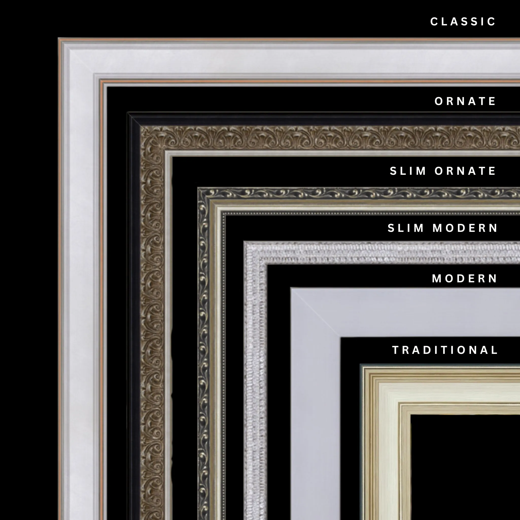 Silver 43x48 Picture Frame Ornate Traditional Classic Antique