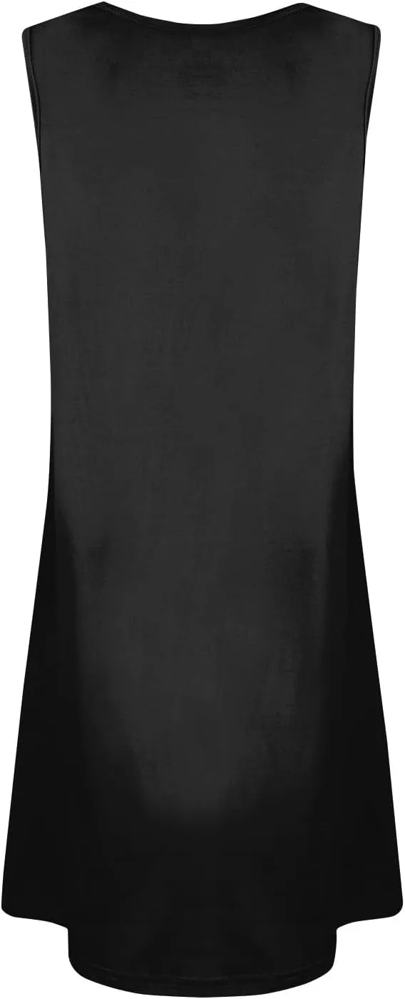 Sundress for Women Sleeveless Tank Dresses 2025 Vacation Plus Size Casual Button V Neck Boho Floral Beach Dress