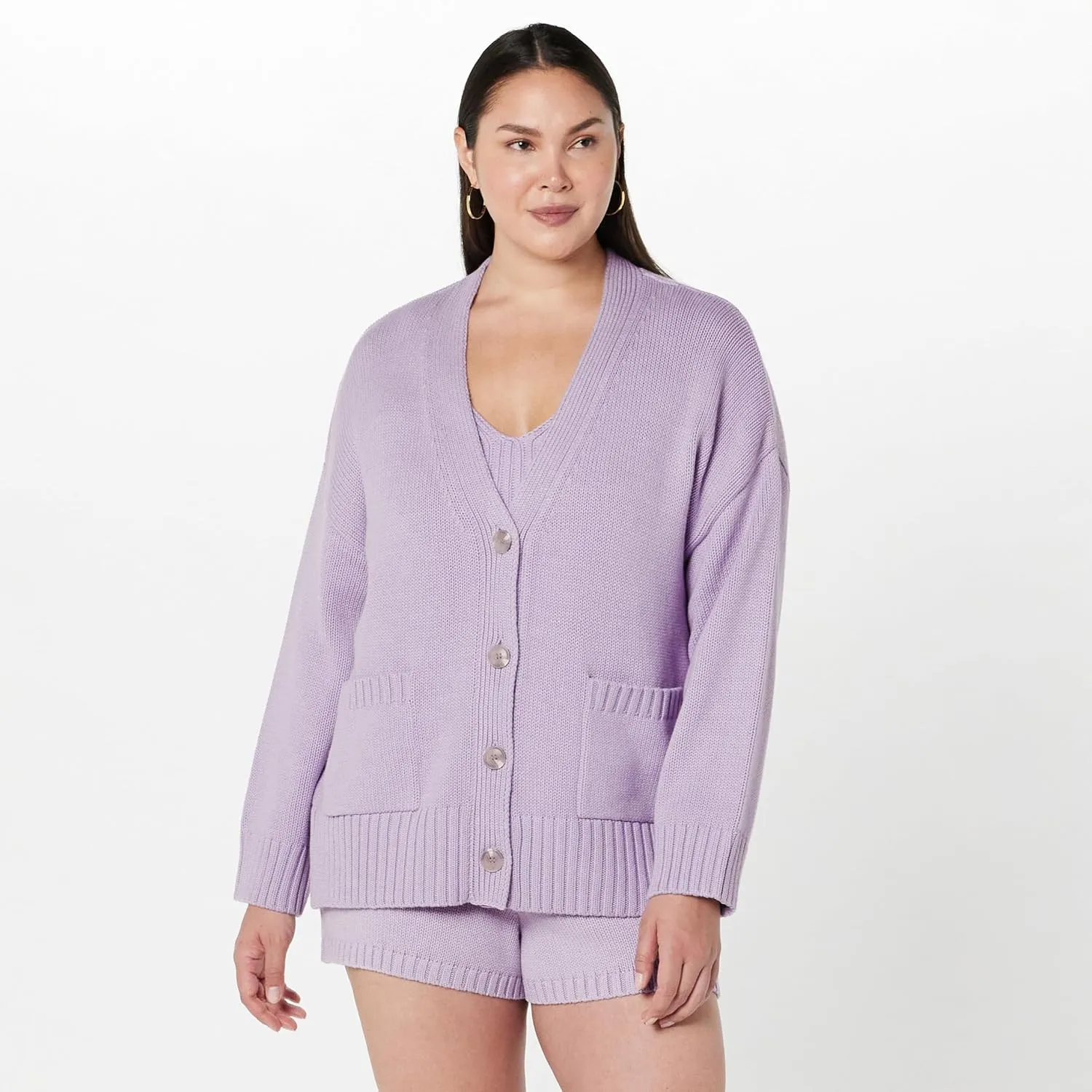 The Drop Women's Brigitte Cotton Blend Chunky Cardigan