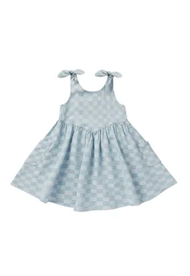 The Summer Dress by Rylee   Cru - Blue Check - BABY