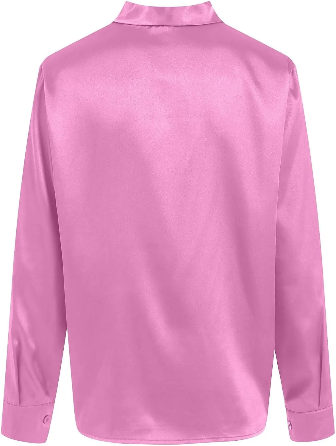 Winter Tops for Women Chiffon V-Neck Ribbon Elegant tie Blouse Long Sleeve Silk Tops Satin Blouses for Business